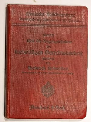 Gesetz über die Angelegenheiten der freiwilligen Gerichtsbarkeit vom 17. Mai 1898. Textausgabe mi...