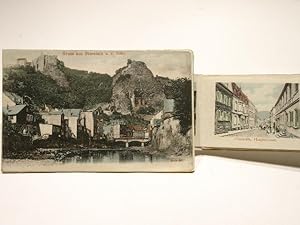 Postkarte Gruss aus Oberstein a. d. Nahe mit inliegendem Leporello mit 11 farbigen Abbildungen (O...