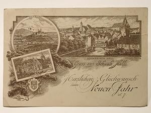 Seller image for Postkarte "Gruss aus Schwbisch Hall". for sale by Versandantiquariat Christine Laist