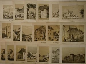 Neunzehn lithographische Ansichten von Leipzig.