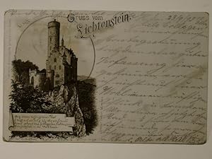 Bild des Verkufers fr Postkarte "Gruss vom Lichtenstein". zum Verkauf von Versandantiquariat Christine Laist