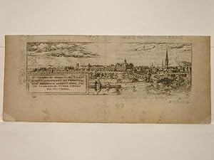 Bild des Verkufers fr Frheste Druck-Ansicht der Stadt Darmstadt. Aus: Hessische Chronica. zum Verkauf von Versandantiquariat Christine Laist