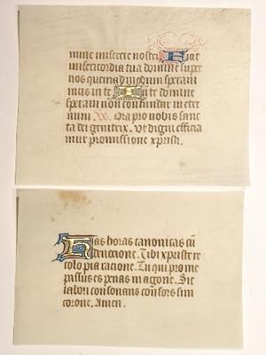Bild des Verkufers fr Zwei Texte im Stil gotischer Schrift auf Pergament. zum Verkauf von Versandantiquariat Christine Laist