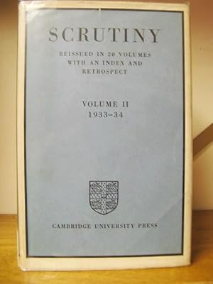 Imagen del vendedor de Scrutiny: Reissued in 20 Volumes with an Index and Retrospect: Vol. II: 1933-34 a la venta por PsychoBabel & Skoob Books