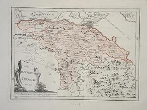 Thurgau-Karte mit Bodensee, Originaltitel:Die LANDSCHAFT THURGAU. Nro:424,