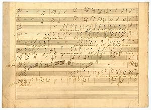 Bild des Verkufers fr Autograph musical manuscript. zum Verkauf von Antiquariat INLIBRIS Gilhofer Nfg. GmbH