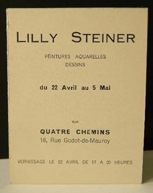 LILLY STEINER. Carton d invitation au vernissage le 22 avril (1945) de l exposition présentée à l...