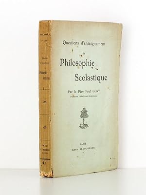 Question d'enseignement de Philosophie Scolastique