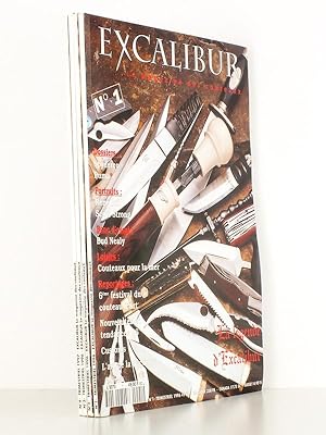 Excalibur , le Magazine des couteaux (lot des 4 premiers numéros de 1996 et 1997 ) : n° 1 ; n° 2 ...