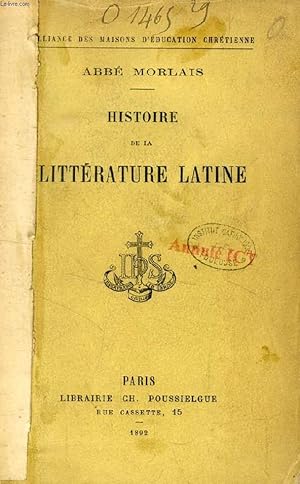 Seller image for HISTOIRE DE LA LITTERATURE LATINE for sale by Le-Livre