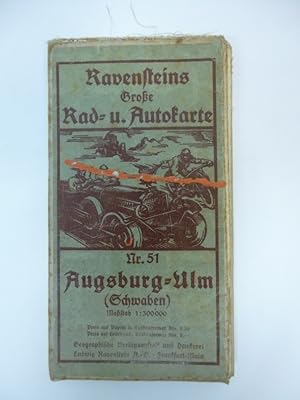 Bild des Verkufers fr Augsburg - Ulm ( Schwaben ), Mastab 1:300000 (Nr. 51), zum Verkauf von Allguer Online Antiquariat