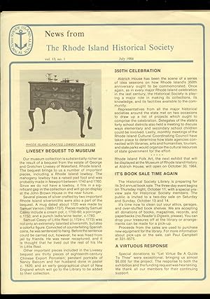 Seller image for News From The Rhode Island Historical Society Vol. 13, No. 1 for sale by Ramblin Rose Books