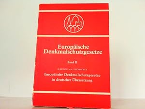 Imagen del vendedor de Europische Denkmalschutzgesetze Band II in deutscher bersetzung. a la venta por Antiquariat Ehbrecht - Preis inkl. MwSt.