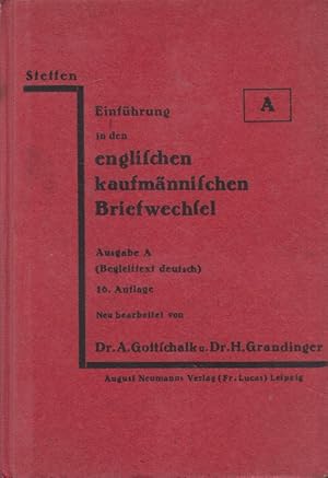 Seller image for Einfhrung in den englischen kaufmnnischen Briefwechsel for sale by Versandantiquariat Nussbaum