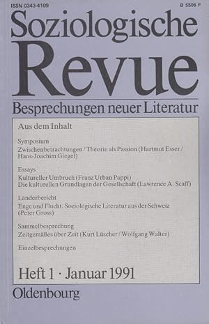 Bild des Verkufers fr Soziologische Revue Heft 1 / 14. Jahrgang 1991 - Besprechungen neuer Literatur zum Verkauf von Versandantiquariat Nussbaum