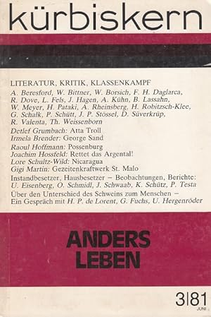Image du vendeur pour Krbiskern 3 / 1981 - Anders Leben mis en vente par Versandantiquariat Nussbaum