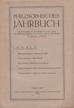 Imagen del vendedor de Philosophisches Jahrbuch 57. Band Heft 1 / 1947 a la venta por Versandantiquariat Nussbaum