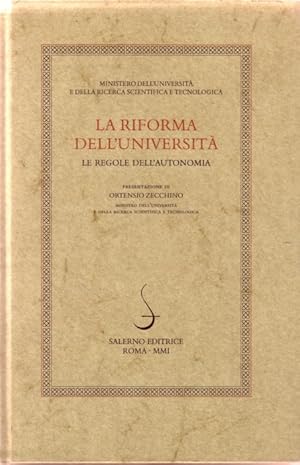 Bild des Verkufers fr La Reforma Dell'Universita - Le regole dell'autonomia (Italiano) zum Verkauf von Versandantiquariat Nussbaum