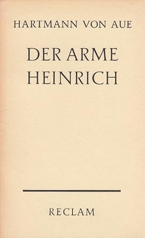 Seller image for Der arme Heinrich (mittelhochdeutsch) - Mit einer Nacherzhlung der Brder Grimm Reclams Universal-Bibliothek ; Nr. 456 for sale by Versandantiquariat Nussbaum