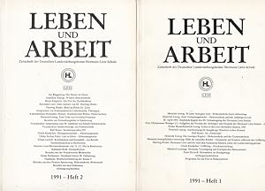 Seller image for Leben und Arbeit 1991 - Zeitschrift der Deutschen Landerziehungsheime Hermann Lietz-Schule - Heft 1 + 2 / Jahrgang 1991 (u.a. Rggeberg, Die Heime im Osten) for sale by Versandantiquariat Nussbaum