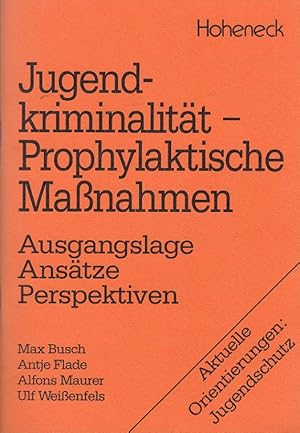 Bild des Verkufers fr Jugendkriminalitt - prophylaktische Massnahmen : Ausgangslage, Anstze, Perspektiven. Hrsg.: Kath. Sozialeth. Arbeitsstelle. Max Busch . zum Verkauf von Versandantiquariat Nussbaum