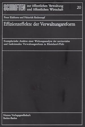 Image du vendeur pour Effizienzeffekte der Verwaltungsreform mis en vente par Versandantiquariat Nussbaum