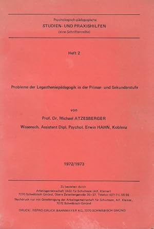 Imagen del vendedor de Probleme der Legastheniepdagogik in der Primar- und Sekundarstufe a la venta por Versandantiquariat Nussbaum