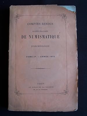 Comptes rendus de la société française de numismatique et d'archéologie - T.4