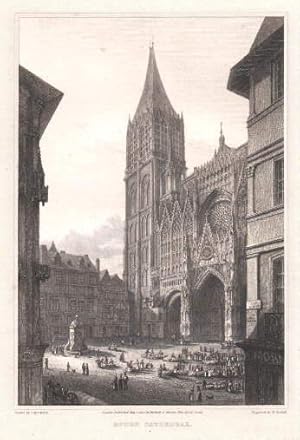 Bild des Verkufers fr Cathedral. Stahlstich von E.Goodall nach Batty. zum Verkauf von Antiquariat Heinz Tessin