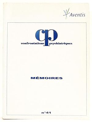 Image du vendeur pour MEMOIRES. Confrontations psychiatriques n 41, 2000. mis en vente par Librairie l'Art et l'Affiche