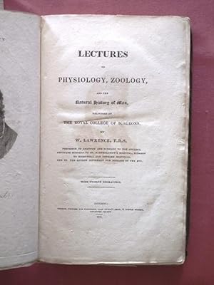 Bild des Verkufers fr Lectures on Physiology, Zoology, and the Natural History of Man, Delivered at the Royal College of Surgeons. TOGETHER WITH : North American Review, New Series, no. 15, July 1823 : ANON. A Review of the 1822 edition of Lectures. Pp. 13-32. Complete and extracted from the Journal. zum Verkauf von Patrick Pollak Rare Books ABA ILAB