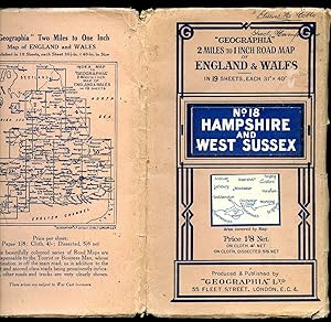Bild des Verkufers fr Geographia 2 Miles to 1 Inch Road Map England and Wales. Map No. 18 Hampshire and West Sussex Code [CU MN] zum Verkauf von Little Stour Books PBFA Member