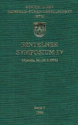 Seller image for Berichte der Reinhold-Txen-Gesellschaft (RTG): Rintelner Symposium IV: (Rinteln, 24. - 26.3.1995). for sale by Antiquariat Bernhardt