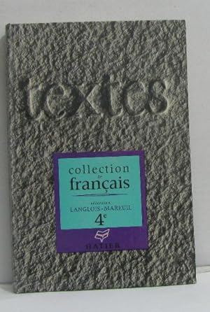 Seller image for Textes pour la lecture et l'explication 4e for sale by crealivres