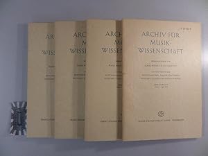 Archiv für Musikwissenschaft. XXVII. Jahrgang 1970. 4 Hefte. [komplett].