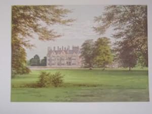 An Original Antique Woodblock Colour Print Illustrating Appleby Castle in Westmoreland, from The ...