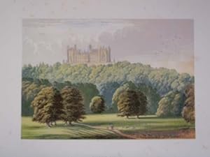 An Original Antique Woodblock Colour Print Illustrating Appleby Castle in Westmoreland, from The ...