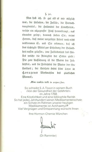 Seller image for Von der Gesundheit der Gelehrten. Nachdruck der Ausgabe von 1768. for sale by Online-Buchversand  Die Eule