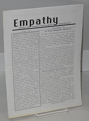 Seller image for Empathy: working to end prejudice & violence against sexual minorities; vol. 1, #2, Spring-Summer, 1989 for sale by Bolerium Books Inc.