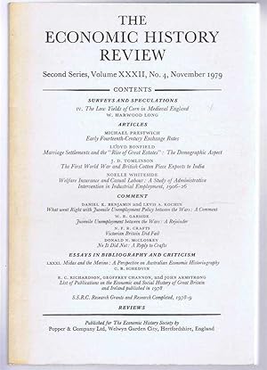 Imagen del vendedor de The Economic History Review, Second Series, Volume XXXII, No. 4, November 1979 a la venta por Bailgate Books Ltd