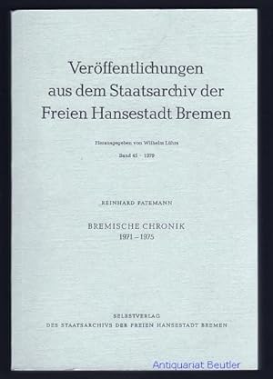 Image du vendeur pour Bremische Chronik 1971-1975. mis en vente par Antiquariat Beutler