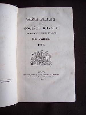 Société des sciences de Nancy 1843