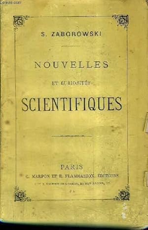 Seller image for NOUVELLES ET CURIOSITES SCIENTIFIQUES. for sale by Le-Livre