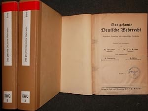 Seller image for Das gesamte Deutsche Wehrrecht. Ergnzbare Sammlung aller wehrrechtlichen Vorschriften mit laufenden Nachlieferungen (3 Bnde) - Grundwerk bis 15. Ergnzung (September 1939) for sale by books4less (Versandantiquariat Petra Gros GmbH & Co. KG)