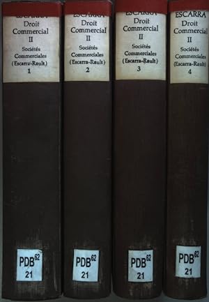 Traité théorique et pratique de droit commercial: Les societes commerciales (4 tomes cpl./ 4 Bänd...