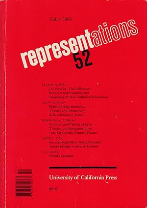 Imagen del vendedor de Representations 52 (Fall 1995) a la venta por Diatrope Books