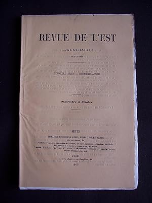 Revue de l'Est - Septembre-Octobre 1865