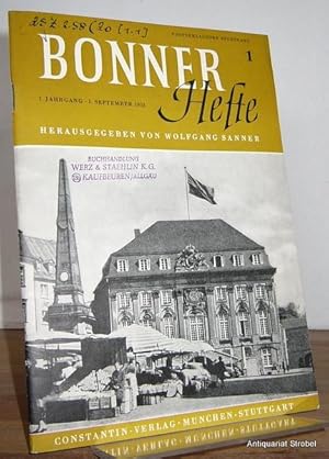 Bonner Hefte. Zeitschrift für Politik, Wirtschaft, Kultur. Herausgegeben von Wolfgang Sanner. Jah...