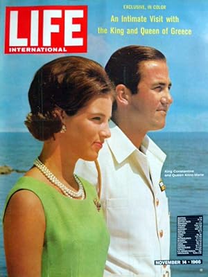 Imagen del vendedor de Life International November 14 , 1966 King Constantine and Queen a la venta por Herr Klaus Dieter Boettcher