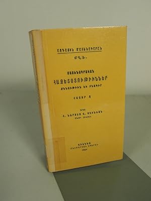 Imagen del vendedor de Matenagrakan hetazotut'iwnner k'nnut'iwn ew bnagir 6. (Untersuchungen zur Geschichte der armenischen Literatur, Bd. 6). Azgayin matenadaran; 197. a la venta por Antiquariat Bookfarm